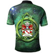 AIO Pride Gamage Lords Of Llanfihangel Monmouthshire Welsh Family Crest Polo Shirt - Green Triquetra