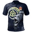 AIO Pride Coety Lords Of Coety Glamorganshire Welsh Family Crest Polo Shirt - Lion & Celtic Moon