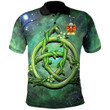 AIO Pride Barlow Of Slebech Welsh Family Crest Polo Shirt - Green Triquetra