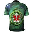 AIO Pride Picton Of Pembrokeshire Welsh Family Crest Polo Shirt - Green Triquetra