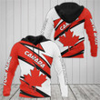 AIO Pride Custom Name Scratch Pattern Canadian Maple Leaves Hoodies