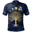 AIO Pride Ashley Caernarfon Welsh Family Crest Polo Shirt - Moon Phases & Tree Of Life
