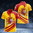 AIO Pride Spain Coat Of Arms Big Wave Style Polo Shirt