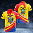 AIO Pride Ecuador Coat Of Arms Big Wave Style Polo Shirt