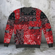 AIO Pride Red And Black Bandana Patchwork Sweatshirt