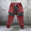 AIO Pride Red And Black Bandana Patchwork Jogger Pants