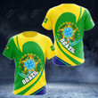 AIO Pride Brazil Coat Of Arms Big Wave Style T-shirt