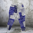 AIO Pride Blue And White Bandana Patchwork Jogger Pants