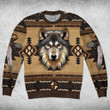 AIO Pride Native American Pattern Wolf Feather Arrow Christmas Sweatshirt