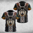 AIO Pride Native American Wolf Tribal Pattern T-shirt