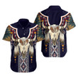 AIO Pride Native American Bull Skull Tribal Pattern Hawaiian Shirt