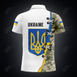 AIO Pride Custom Name Ukraine Camo Army Polo Shirt