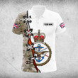 AIO Pride Custom Name British Armed Forces Flag Camo Polo Shirt