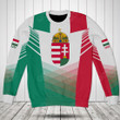 AIO Pride Custom Name Hungary Flag Criss Cross Style Sweatshirt