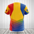 AIO Pride Custom Name Moldova Flag Criss Cross Style T-shirt