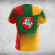 AIO Pride Custom Name Lithuania Flag Criss Cross Style T-shirt