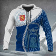 AIO Pride Finland Flag And Coat Of Arms Viking Hoodies