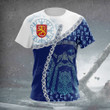 AIO Pride Finland Flag And Coat Of Arms Viking T-shirt