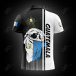 AIO Pride Custom Name Guatemala Coat Of Arms Skull Scarf Flag Polo Shirt