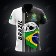 AIO Pride Custom Name Brazil Coat Of Arms Skull Scarf Flag Polo Shirt