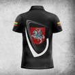AIO Pride Custom Name Lithuania Coat Of Arms & Flag Polo Shirt
