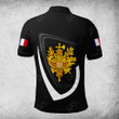 AIO Pride Custom Name France Coat Of Arms & Flag Polo Shirt