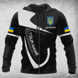 AIO Pride Custom Name Ukraine Coat Of Arms & Flag Hoodies