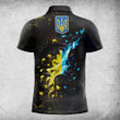 AIO Pride Ukraine Coat Of Arms Skull Lava Flag Polo Shirt
