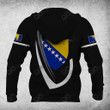 AIO Pride Custom Name Bosnia Coat Of Arms & Flag Hoodies