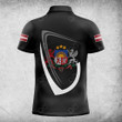 AIO Pride Custom Name Latvia Coat Of Arms & Flag Polo Shirt