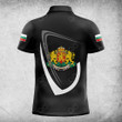 AIO Pride Custom Name Bulgaria Coat Of Arms & Flag Polo Shirt