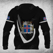 AIO Pride Custom Name Iceland Coat Of Arms & Flag Hoodies