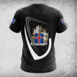 AIO Pride Custom Name Iceland Coat Of Arms & Flag T-shirt