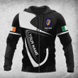 AIO Pride Custom Name Ireland Coat Of Arms & Flag Hoodies