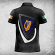 AIO Pride Custom Name Ireland Coat Of Arms & Flag Polo Shirt