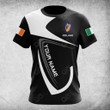 AIO Pride Custom Name Ireland Coat Of Arms & Flag T-shirt
