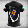 AIO Pride Custom Name Ireland Coat Of Arms & Flag T-shirt