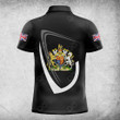 AIO Pride Custom Name United Kingdom Coat Of Arms & Flag Polo Shirt