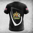 AIO Pride Custom Name United Kingdom Coat Of Arms & Flag T-shirt