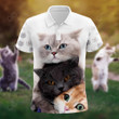 AIO Pride Love Cats White Polo Shirt
