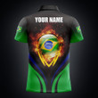 Custom Name Brazil Football Shirts