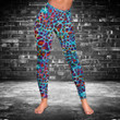Leopard Skin Colorful Abstract Hollow Tank Top Or Legging