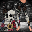 Skull Flowers Art Hollow Tank Top Or Legging