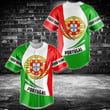Customize Portugal Coat Of Arms Style Baseball Jersey Shirt
