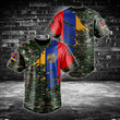 Armenia Flag Camo 3D Baseball Jersey Shirt