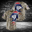 Customize Wyoming Flag 3D Camo Baseball Jersey Shirt