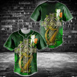 Ireland Shamrock Cross Baseball Jersey Shirt