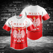 Poland Polska Coat Of Arms Flag Baseball Jersey Shirt