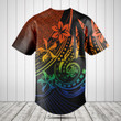 Polynesian Frangipani Flower Baseball Jersey Shirt
