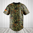 Customize Germany Coat Of Arms Camouflage Baseball Jersey Shirt